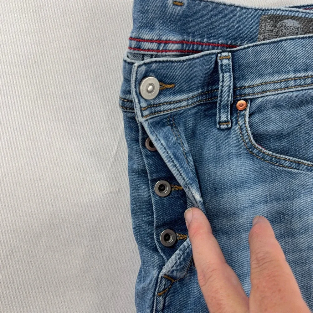 Diesel Tepphar Slim-Carrot Distressed Stretch‎ Blue Jeans Mens 34x32 Italy